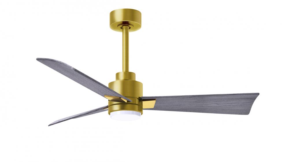 Alessandra-42" Three Blade Transitional Ceiling Fan-5CCT Integrated LED-Brushed Brass Finish