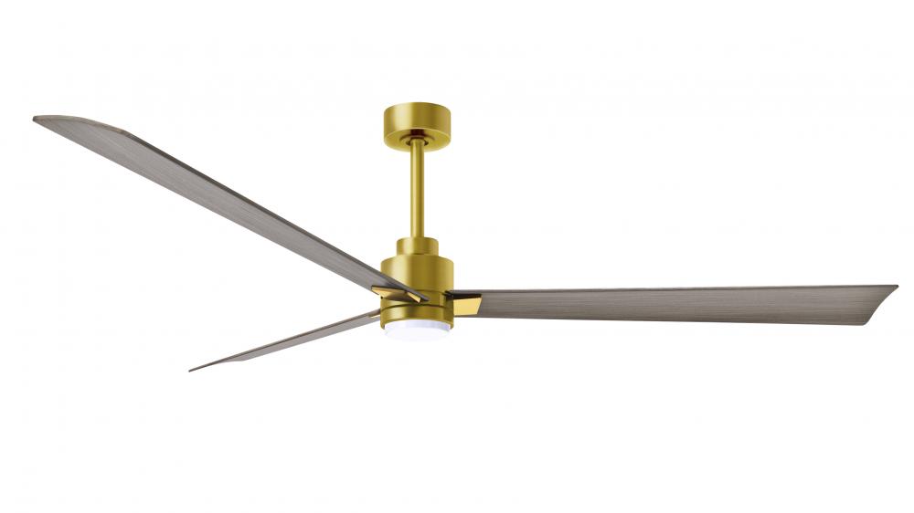 Alessandra-72" Three Blade Transitional Ceiling Fan-5CCT Integrated LED-Brushed Brass Finish