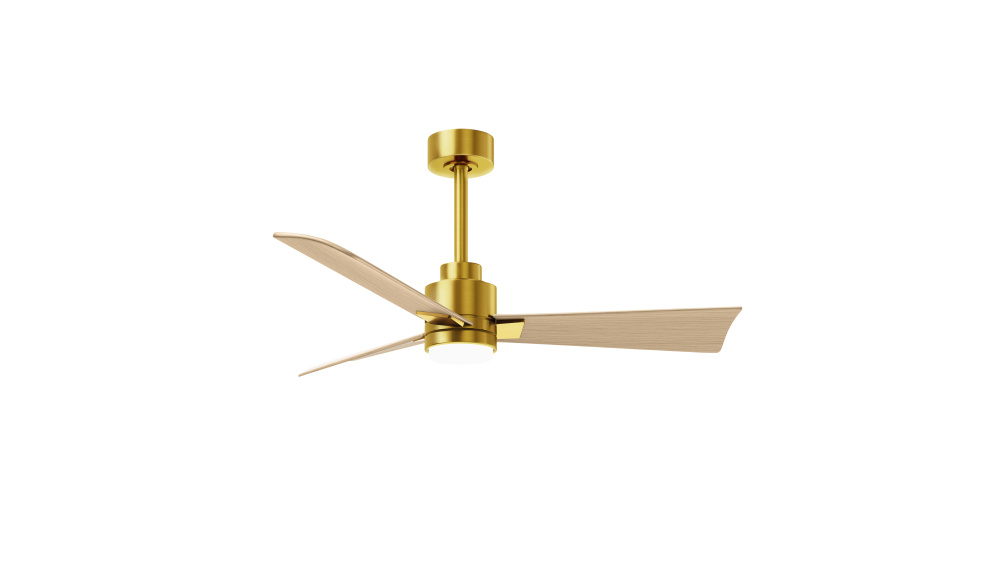 Alessandra-42" Three Blade Transitional Ceiling Fan-5CCT Integrated LED-Brushed Brass Finish