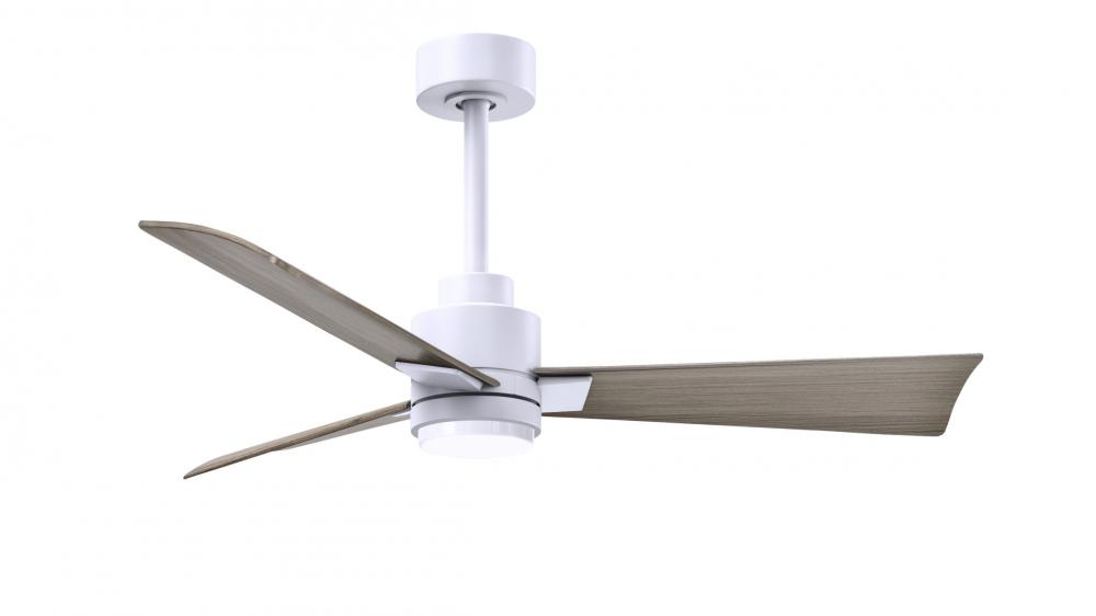 Alessandra-42" Three Blade Transitional Ceiling Fan-5CCT Integrated LED-Matte White Finish