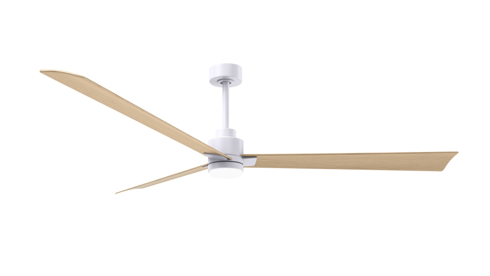 Alessandra-72" Three Blade Transitional Ceiling Fan-5CCT Integrated LED-Matte White Finish