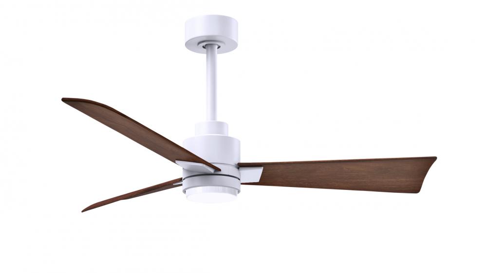 Alessandra-42" Three Blade Transitional Ceiling Fan-5CCT Integrated LED-Matte White Finish
