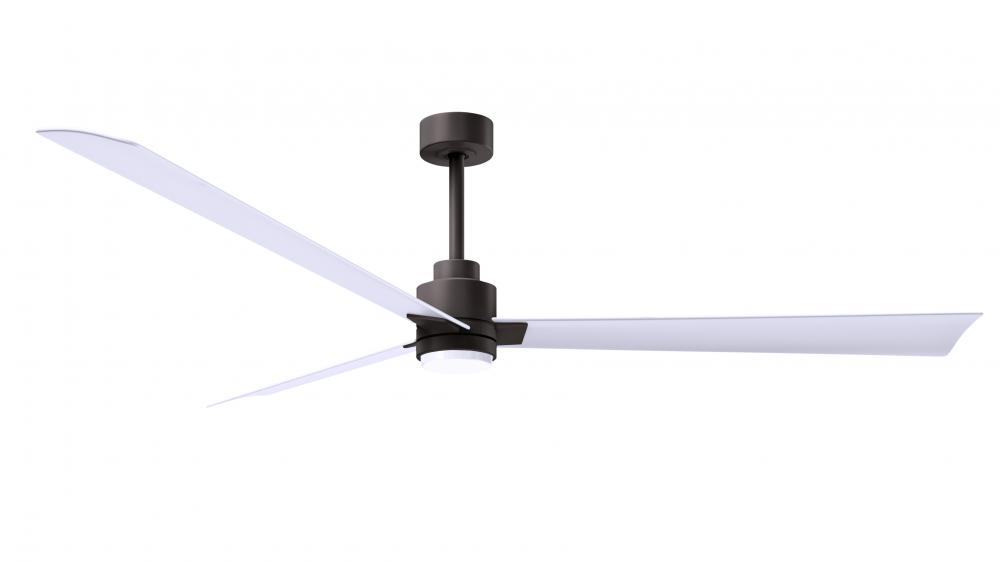 Alessandra-72" Three Blade Transitional Ceiling Fan-5CCT Integrated LED-Textured Bronze Finish