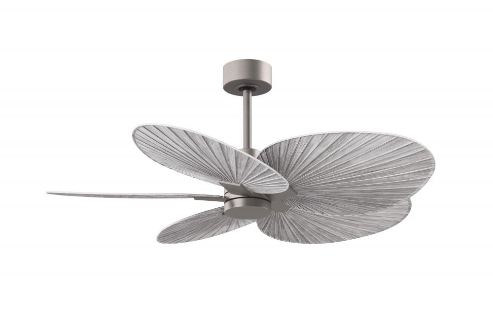 Alessandra Tropical - Five Blade Ceiling Fan - Brushed Nickel Finish - Barn Wood Blades