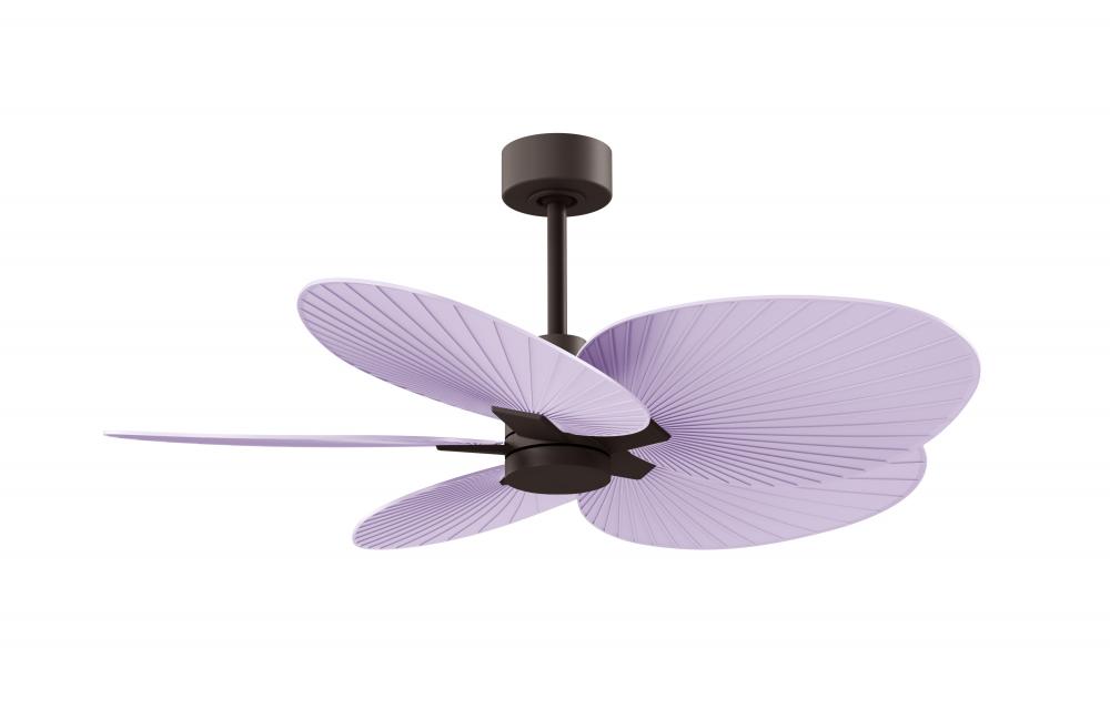 Alessandra Tropical - Five Blade Ceiling Fan - Textured Bronze Finish - Lilac Blades
