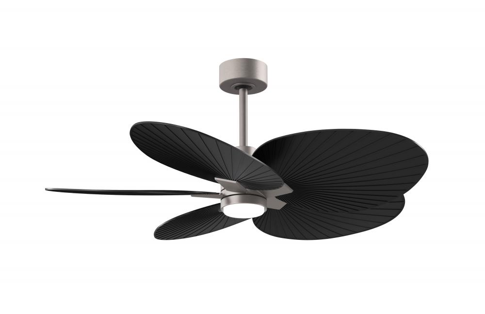 Alessandra Tropical-Five Blade Ceiling Fan-5CCT Integrated LED-Brushed Nickel Finish