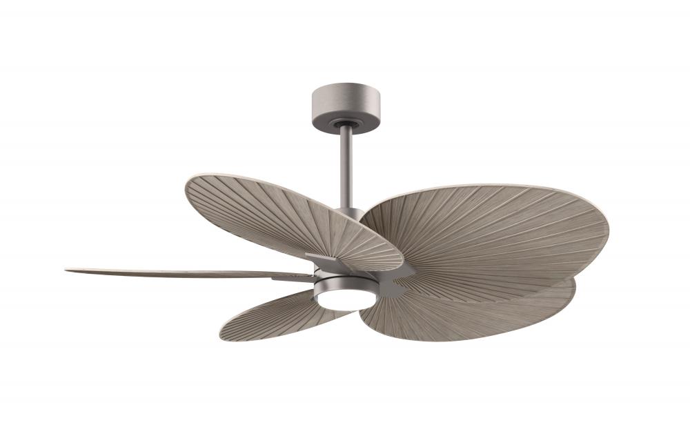 Alessandra Tropical-Five Blade Ceiling Fan-5CCT Integrated LED-Brushed Nickel Finish