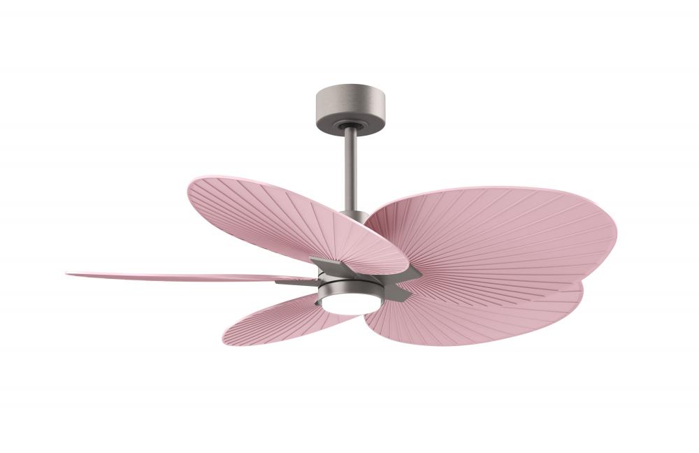 Alessandra Tropical-Five Blade Ceiling Fan-5CCT Integrated LED-Brushed Nickel Finish