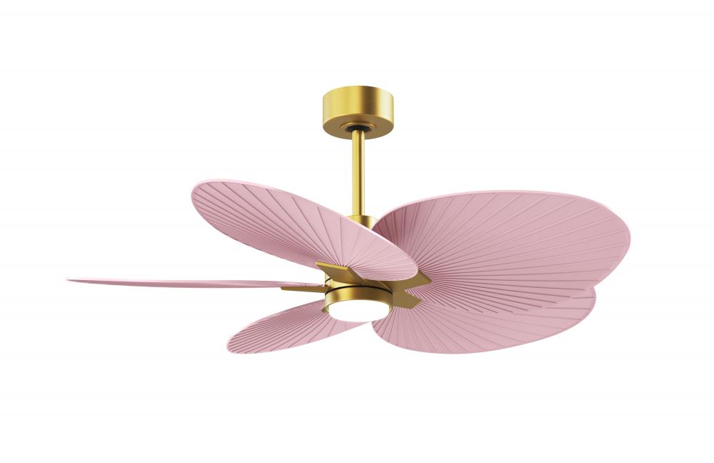 Alessandra Tropical-Five Blade Ceiling Fan-5CCT Integrated LED-Brushed Brass Finish