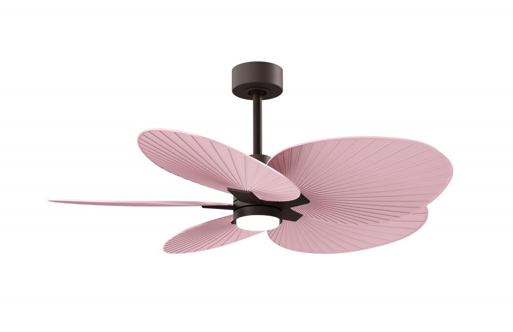 Alessandra Tropical-Five Blade Ceiling Fan-5CCT Integrated LED-Textured Bronze Finish