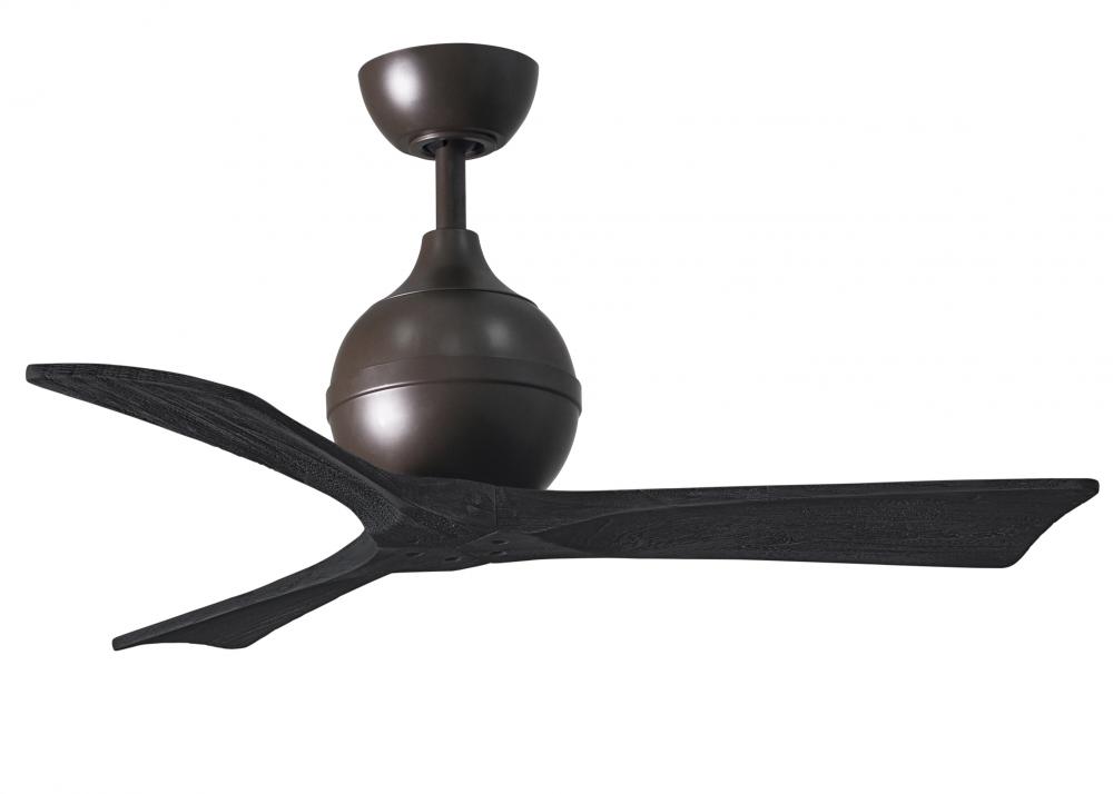 Irene-3 - Three Blade Paddle Fan - 42" - Textured Bronze Finish - Matte Black Blades