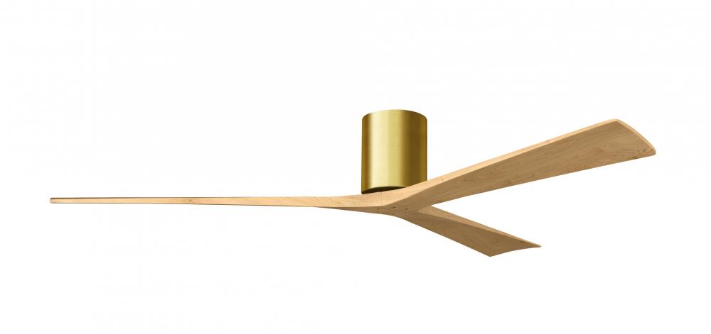 Irene - 3H - Brushed Brass - Light Maple Blades - 72" Blades