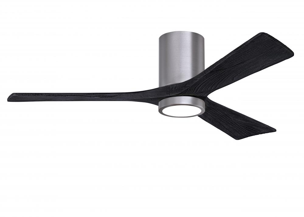 Irene-3HLK-52" Three Blade Flush Mount Paddle Fan-5CCT Integrated LED-Brushed Pewter Finish
