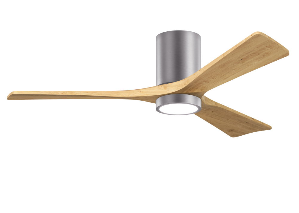 Irene-3HLK-52" Three Blade Flush Mount Paddle Fan-5CCT Integrated LED-Brushed Pewter Finish