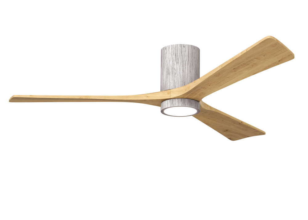 Irene-3HLK-60" Three Blade Flush Mount Paddle Fan-5CCT Integrated LED-Barn Wood Tone Finish