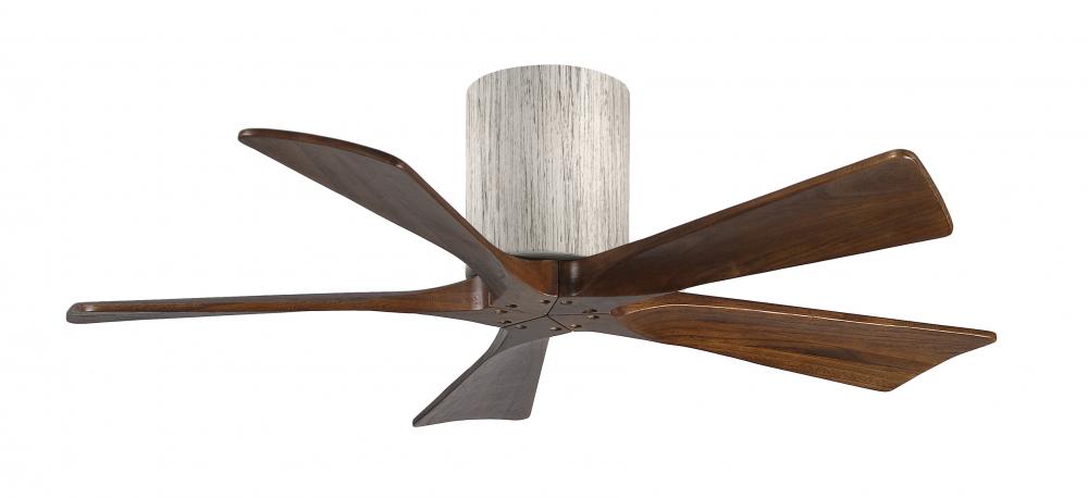 Irene-5H - 42" Five Blade Flush Mount Paddle Fan - Barn Wood Tone Finish - Walnut Tone Blades