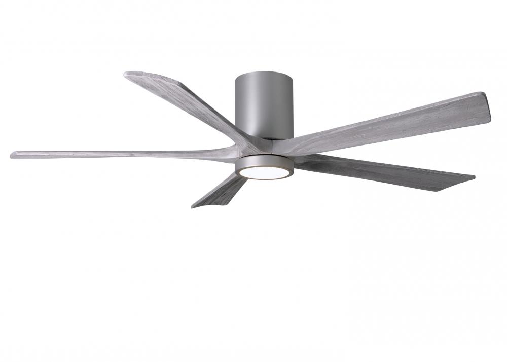 Irene-5HLK-60" Five Blade Flush Mount Paddle Fan-5CCT Integrated LED-Brushed Nickel Finish