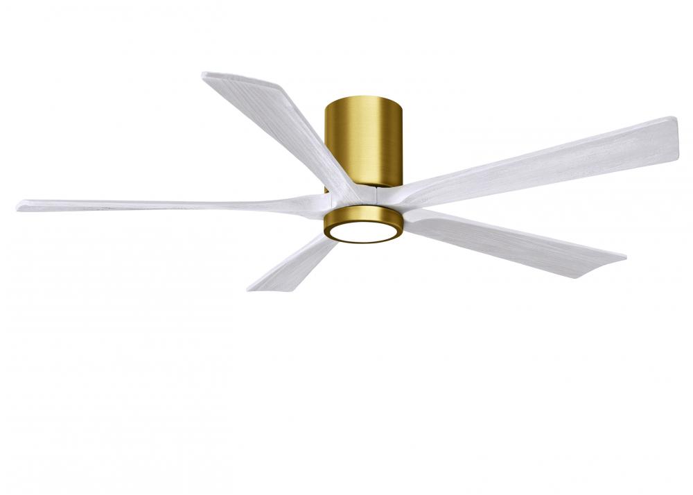 Irene - 5HLK - Brushed Brass - Matte White Blades - 60" Blades