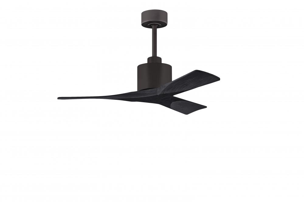 Nan - 42" Ceiling Fan - Textured Bronze Finish - Matte Black Blades