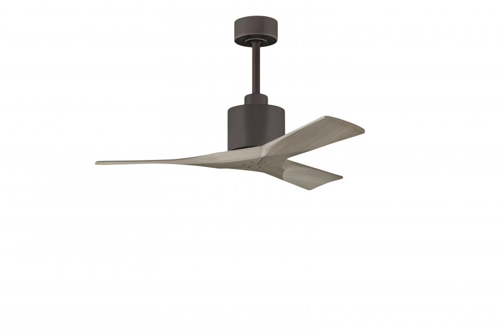 Nan - 42" Ceiling Fan - Textured Bronze Finish - Gray Ash Tone Blades