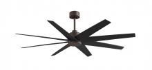 Matthews Fan Company AN-TB-BK-64 - Ariella - Textured Bronze - Matte Black Blades - 64" Blades - 10" Downrod