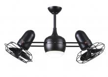 Matthews Fan Company DGLK-BK-MTL - Dagny LK - Rotational Ceiling Fan - Integrated LED - Matte Black Finish - Metal Blades