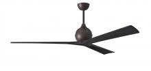 Matthews Fan Company IR3-TB-BK-72 - Irene 3 - Textured Bronze - Black Blades - 72" Blades - 10" Downrod