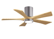 Matthews Fan Company IR5HLK-BP-LM-42 - Irene-5HLK - 42" Five Blade Flush Mount Paddle Fan - 5CCT Integrated LED - Brushed Pewter Finish