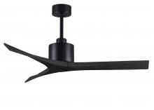 Matthews Fan Company MW-BK-BK-52 - Mollywood - 52" Ceiling Fan - Matte Black Finish - Matte Black Blades