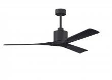 Matthews Fan Company NK-BK-BK-60 - Nan - 60” Ceiling Fan - Matte Black Finish - Matte Black Blades