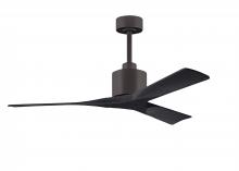 Matthews Fan Company NK-TB-BK-52 - Nan - 52" Ceiling Fan - Textured Bronze Finish - Matte Black Blades