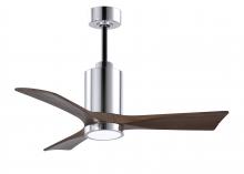 Matthews Fan Company PA3-CR-WA-42 - Patricia - 3 - 42" Three Blade Ceiling Fan - 5CCT Integrated LED - Polished Chrome Finish