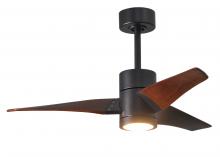Matthews Fan Company SJ-BK-WN-42 - Super Janet - Matte Black - Walnut Tone - 42" Blades - 10" Downrod