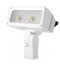 RAB Lighting FFLED26SFB55W/480/PCS4 - Flood 3402 Lumens Ffled 26W 5Hx5V 480W swivel photocell 5000K cool led slipfitter white