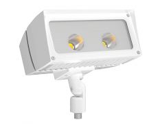 RAB Lighting FFLED26B55W/PCU - Flood 3608 Lumens Ffled 26W 5Hx5V 120V-277V button photocell 5000K cool led arm white