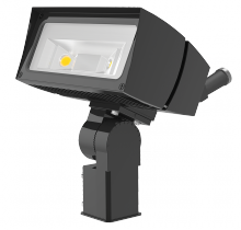 RAB Lighting FFLED26SFY/480/PCS4 - Flood 3877 Lumens Ffled 26W 7Hx6V 480W swivel photocell 3000K warm led slipfitter bronze