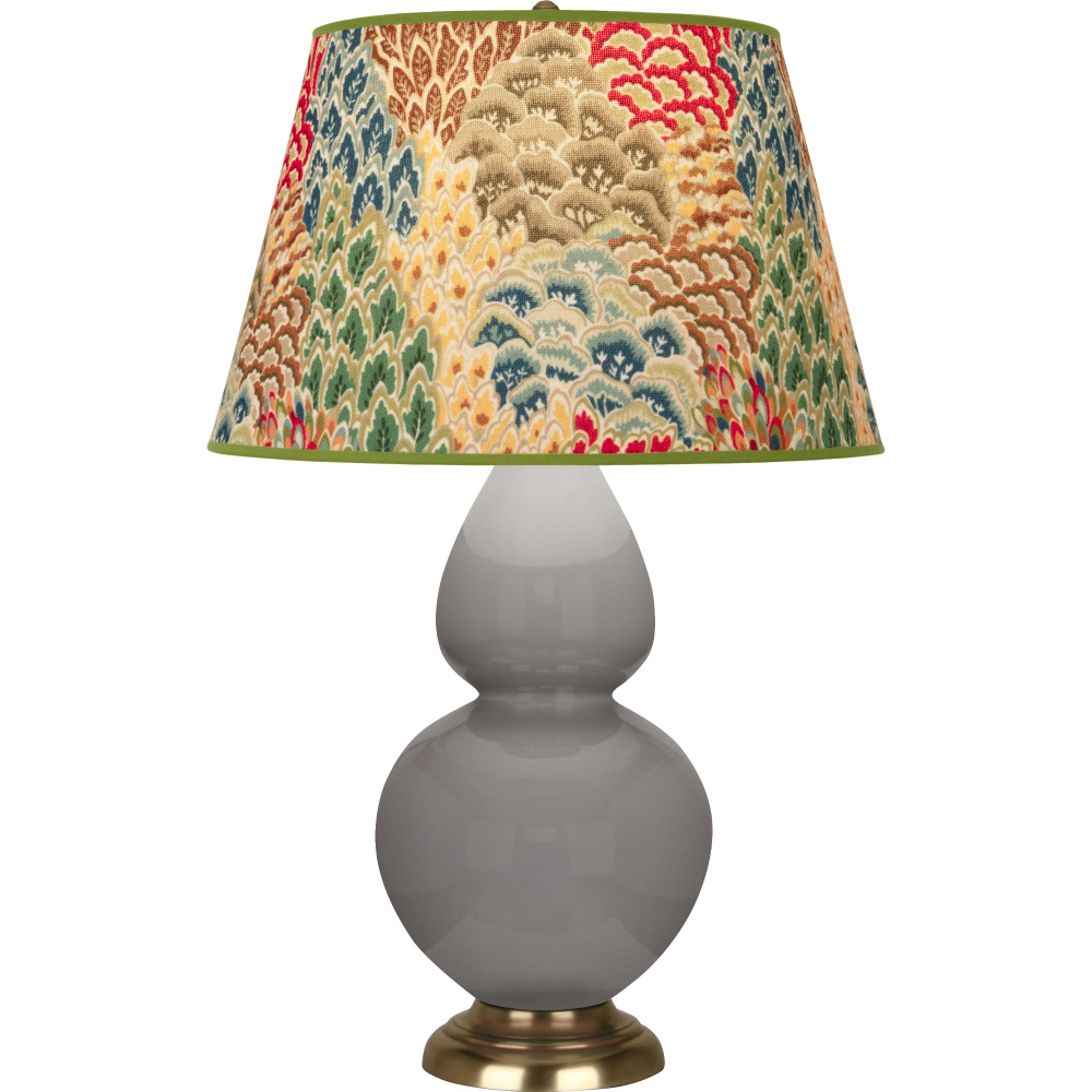 Smokey Taupe Double Gourd Table Lamp