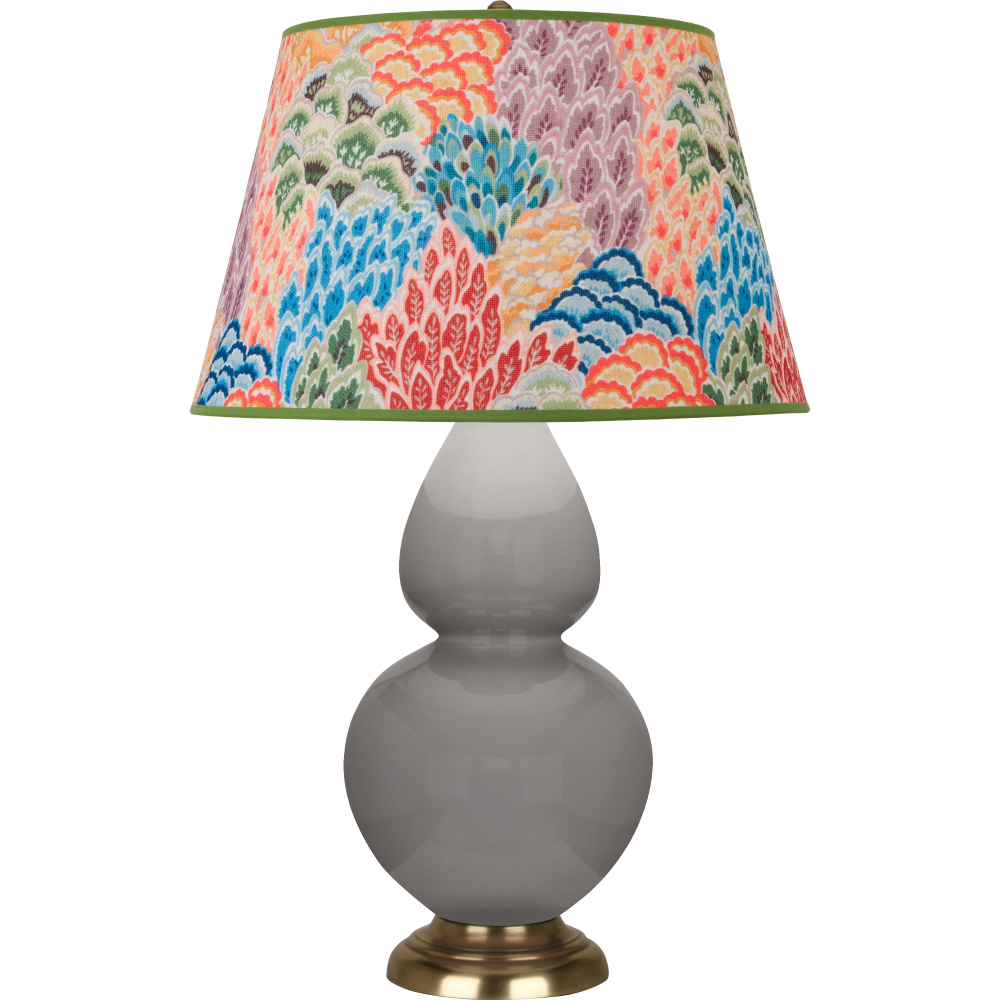 Smokey Taupe Double Gourd Table Lamp
