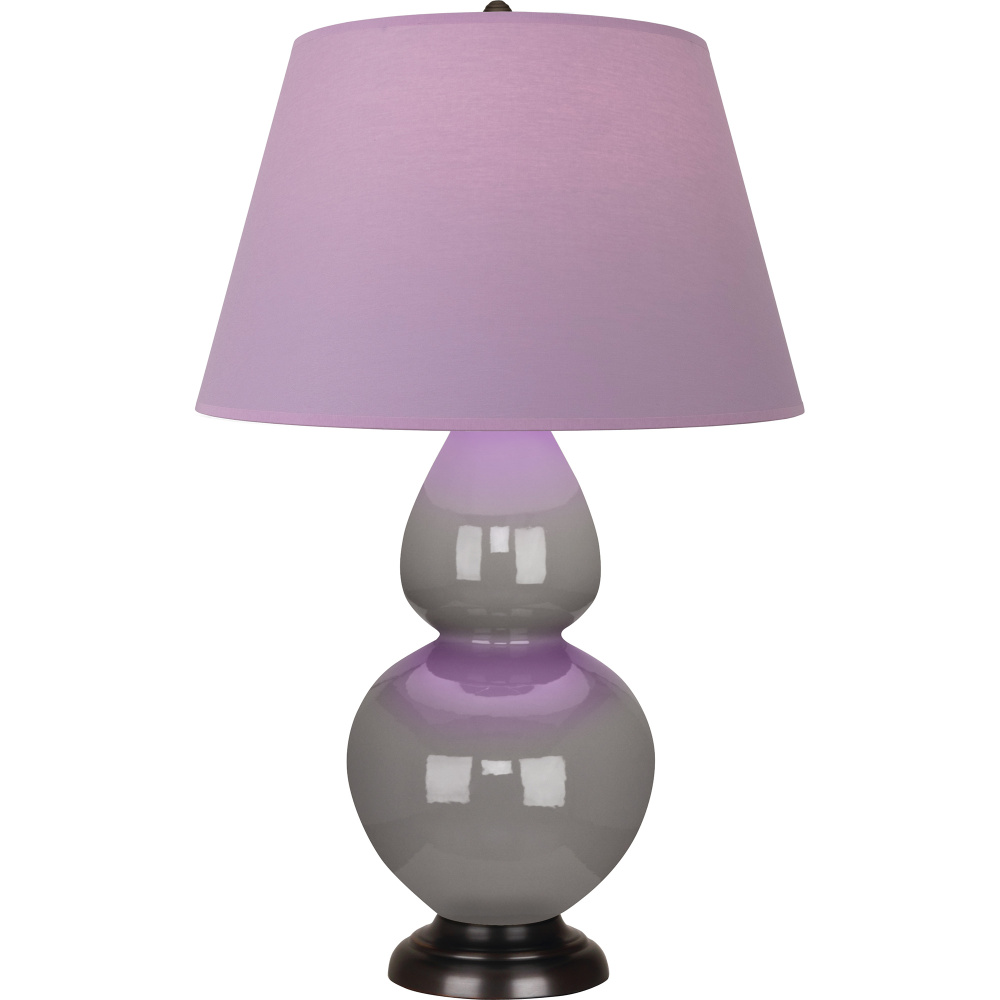 Smokey Taupe Double Gourd Table Lamp
