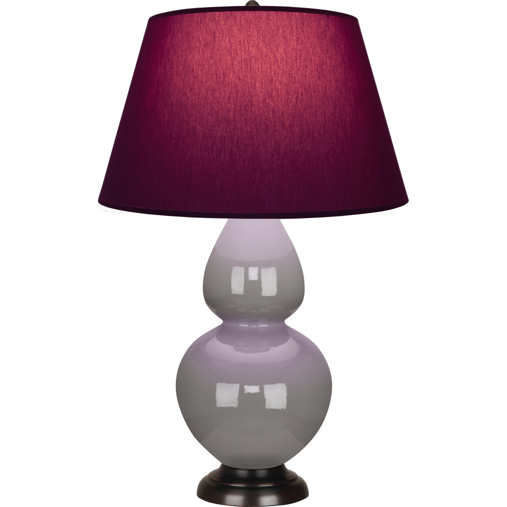 Smokey Taupe Double Gourd Table Lamp