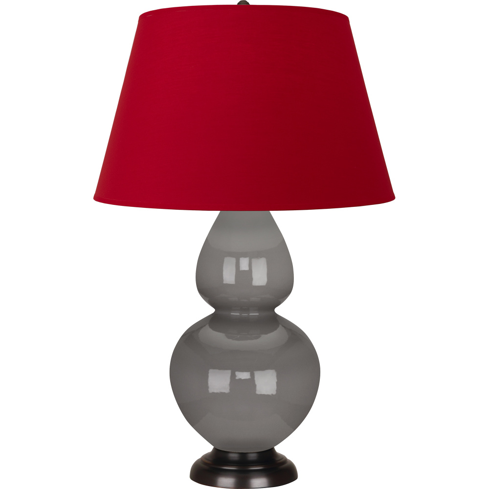 Smokey Taupe Double Gourd Table Lamp