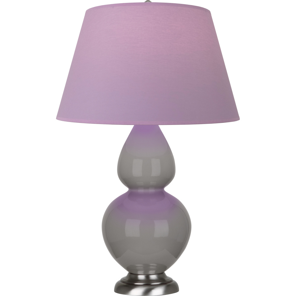 Smokey Taupe Double Gourd Table Lamp