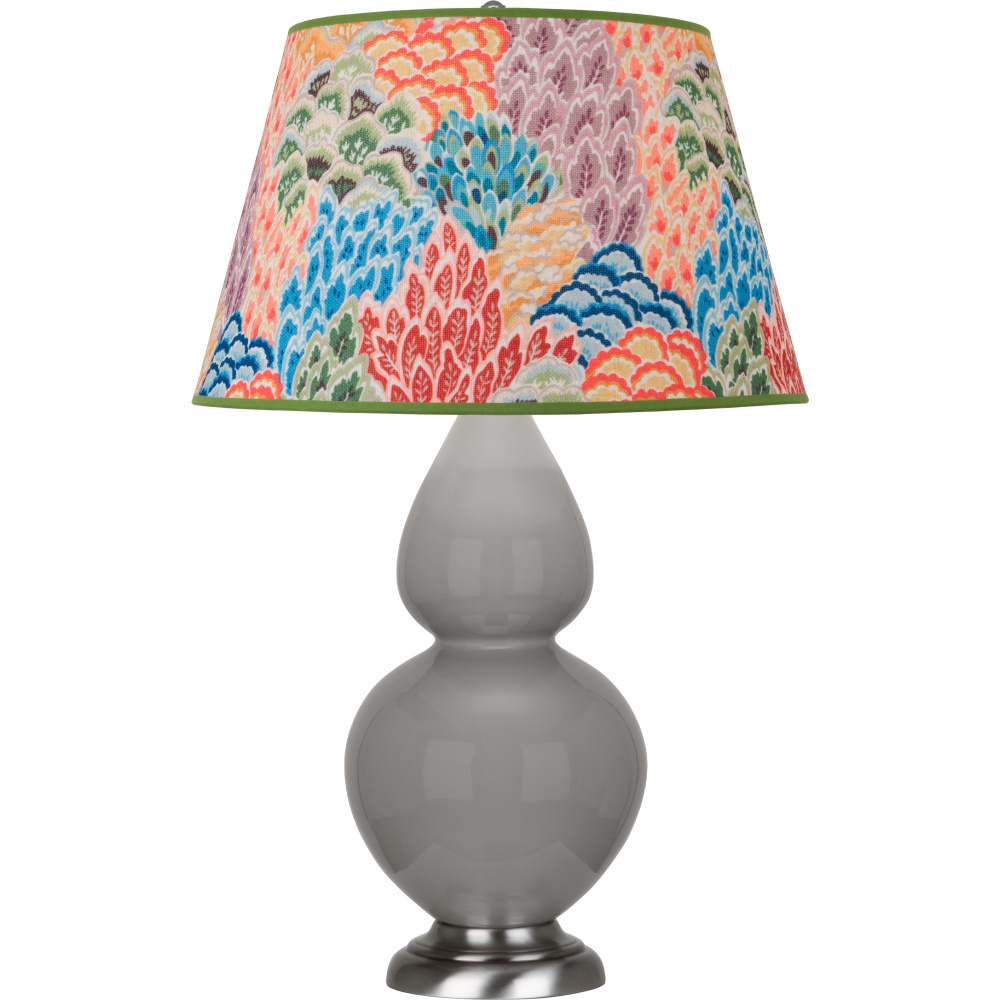 Smokey Taupe Double Gourd Table Lamp