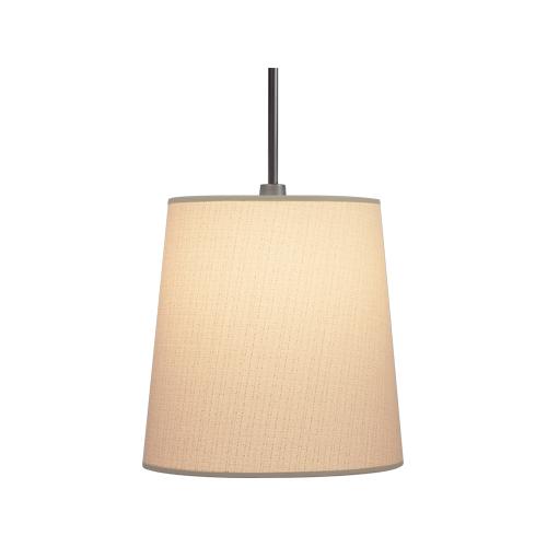 One Light Nickel Drum Shade Pendant