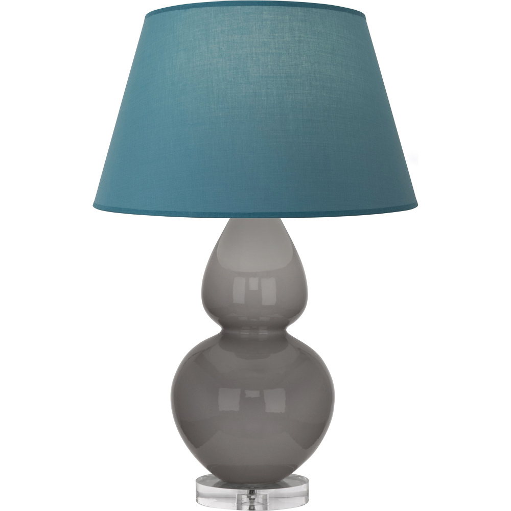 Smokey Taupe Double Gourd Table Lamp