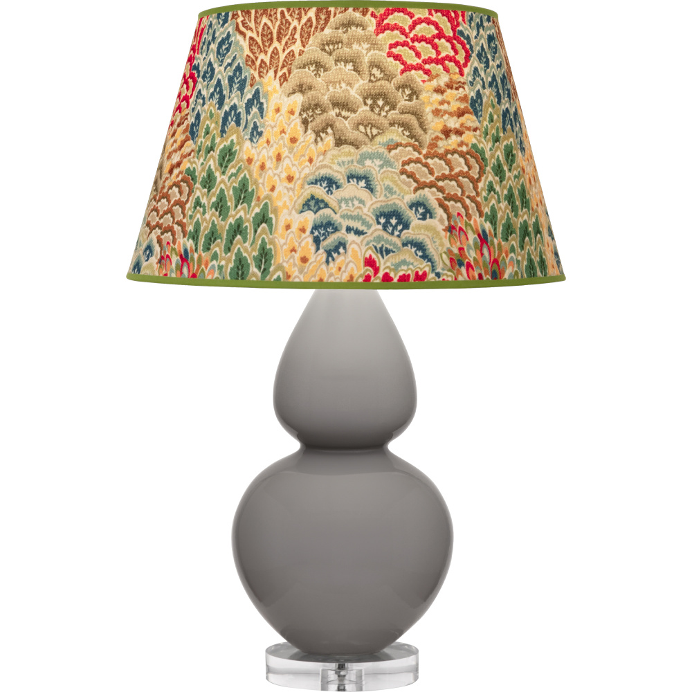 Smokey Taupe Double Gourd Table Lamp