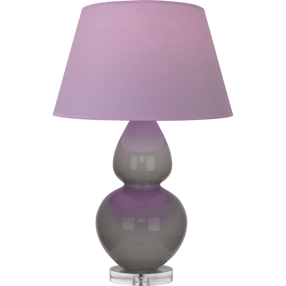Smokey Taupe Double Gourd Table Lamp
