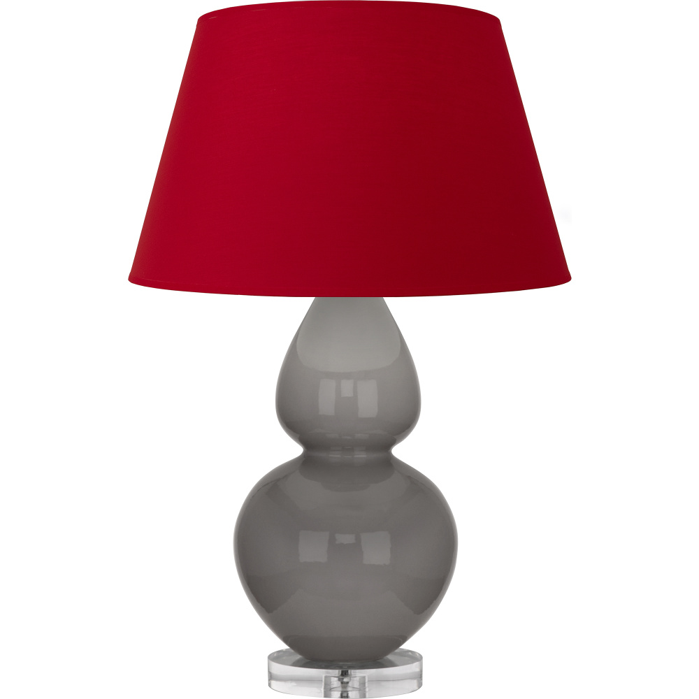Smokey Taupe Double Gourd Table Lamp