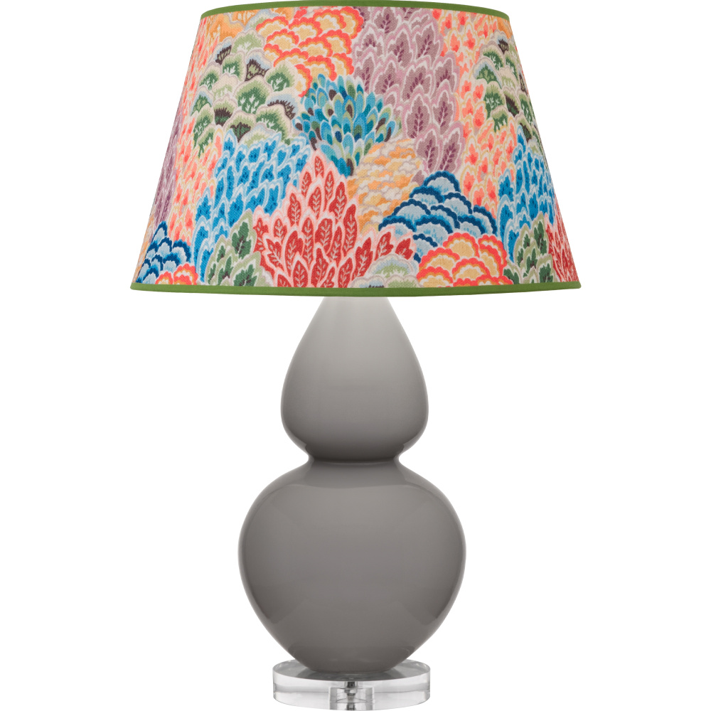 Smokey Taupe Double Gourd Table Lamp