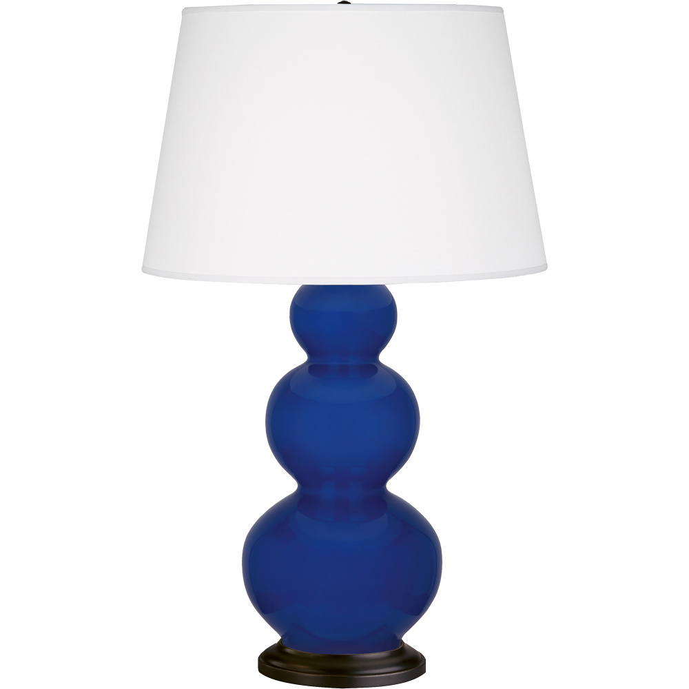 Cobalt Triple Gourd Table Lamp